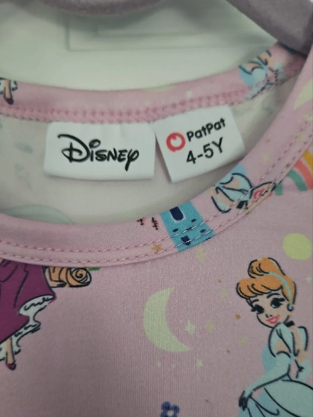 Disney Girls Pink Princess Print Long Sleeve Tunic